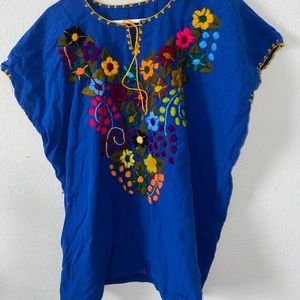 Embroidery floral shirt